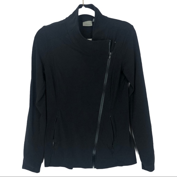 Athleta Asymmetrical Zip Up Jacket XS Black - Picture 3 of 10